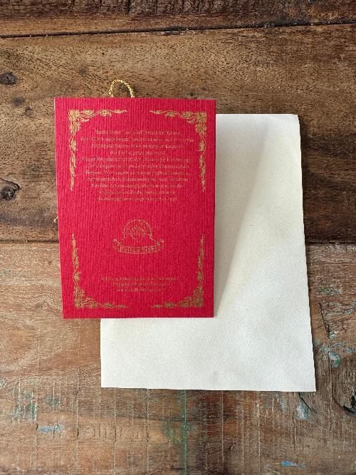 'Tashi Delek' Greeting Card (Red)