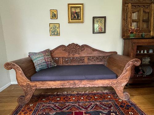 Recycled Saree Cushion (Green/Multi)