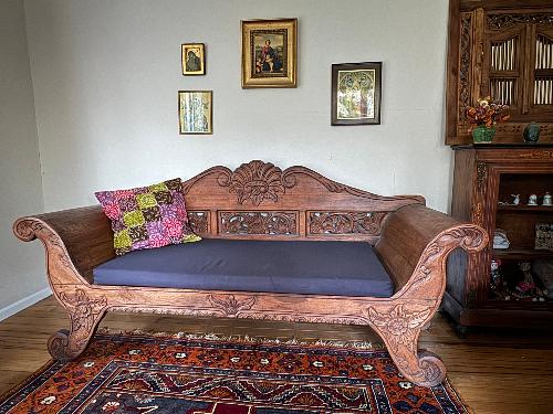 Recycled Saree Patchwork Cushion (Brown Multi)