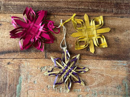 Palm Leaf Floral Decoration - Set of 3
