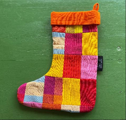 Patchwork Stocking (Red Multi)