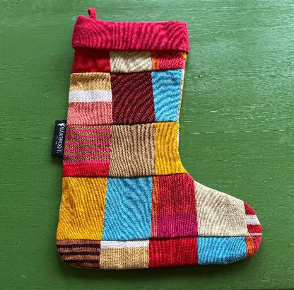 Patchwork Stocking (Red Multi)