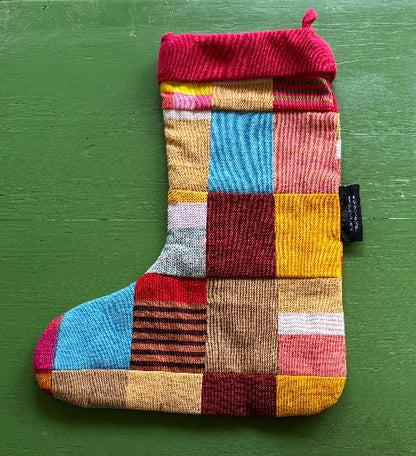 Patchwork Stocking (Red Multi)
