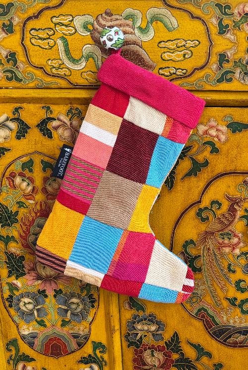 Patchwork Stocking (Red Multi)