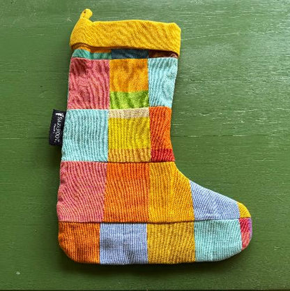 Patchwork Stocking (Blue Multi)