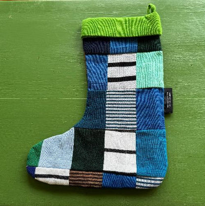 Patchwork Stocking (Blue Multi)