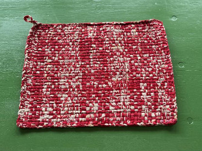 Recycled Saree Placemat (Red/Multi)
